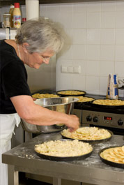 Aufgang zu den Gästezimmern
